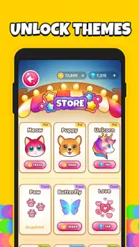 Kitty One Line - Stroke Fill Block Puzzle Game Screen Shot 3