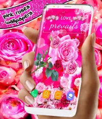 Spring Rose Live Wallpaper 🌹 Pastel Pink Themes Screen Shot 0