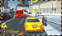 Supermarkt Taxi Driver 3D-Sim Screen Shot 9