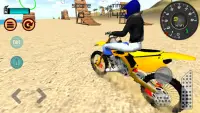Motocross Playa 3D Saltando Screen Shot 0