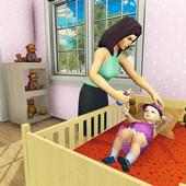 simulador virtual de la madre: familia feliz mamá