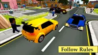 टैक्सी सिम्युलेटर: ब्लॉकी टैक्सी गेम Screen Shot 6