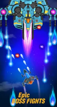 Galaxy uzay gemisi atıcı - gökyüzü çekim oyunu Screen Shot 4