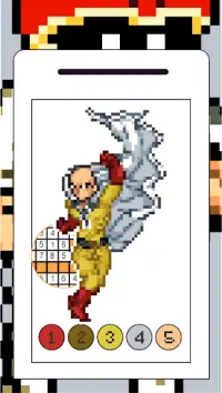 One Punch Man Pixel Art Games Screen Shot 0