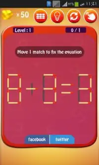 Math Puzzle with Matches Screen Shot 1
