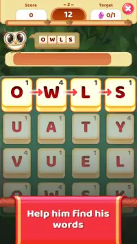 Owls and Vowels: Word Game Screen Shot 1