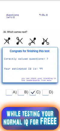 Game IQ Test Screen Shot 3