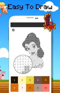 Princess Coloring By Number - Pixel Art Screen Shot 2