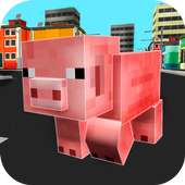 Cube Pig Simulator 3D