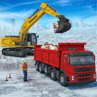 Nieve excavador Y la carretera construcción jueg