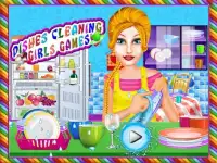 мытье посуды уборка Игры для девочек Screen Shot 0