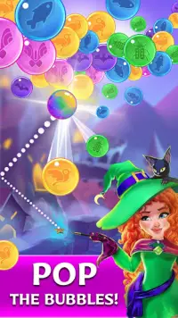 बुलबुला शूटर चुड़ैल 2021 - जादू पहेली पॉप खेल Screen Shot 1