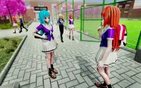 Anime School Girl Sim: High School Life Simulator Screen Shot 0