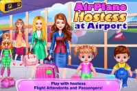 Airplane Hostess at Airport - Flight Attendants Screen Shot 0