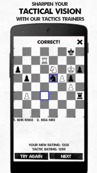 Noir Chess Free Tactic Trainer Screen Shot 2