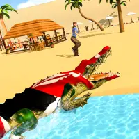 Angry Crocodile Beach Attack Animal Simulator Screen Shot 2