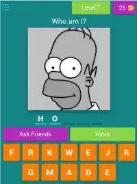 The Simpsons Character Quiz Screen Shot 2