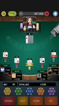 wereld blackjack koning Screen Shot 0