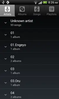 Default Music Player Screen Shot 1