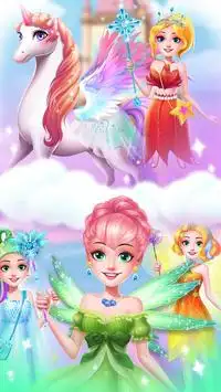 Pelangi Putri & Unicorn Riasan Permainan Screen Shot 2