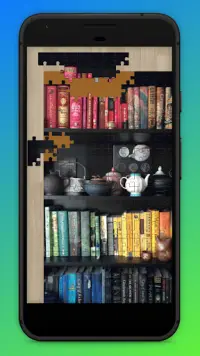 Bookcase Jigsaw Puzzles - Unique Puzzle Game Screen Shot 2