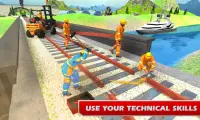 Zug Brücke Konstruktion: Eisenbahn Gebäude Sim Screen Shot 2