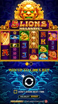 5 Lions Megaways Slot Casino Screen Shot 0