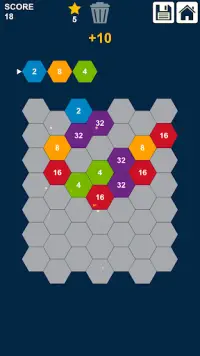 2048 Slide n Merge Hexagons - Hexa Merge Puzzle Screen Shot 1