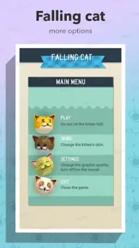 Falling cat : لعبة القط الطائر تحدي والغاز و سكنات Screen Shot 3