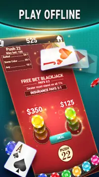 Blackjack & Baccarat Card Game Screen Shot 3