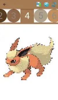 Color by number Pokemon-Pixel Art Screen Shot 3