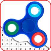 Fidget Spinner Coloring By Number - Pixel