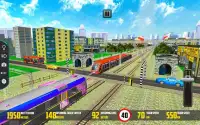 Euro Metro Train Racing 2017-3D Simulator jogo Screen Shot 1