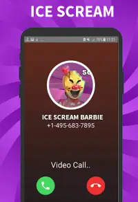 Barbi Ice Scream Fake Call & Talk - Prank Screen Shot 0