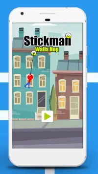 Stickman Walls Hop Screen Shot 0