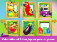 Educational puzzle for kids and toddlers Screen Shot 0