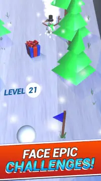 Clumsy Snowman: Winter Running And Skiing Game Screen Shot 1