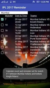 Reminder for IPL 2017 Screen Shot 4