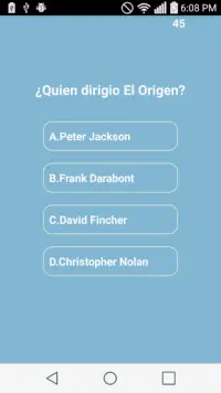 Juego de Trivia-Cine Screen Shot 2