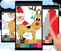 Coloring Book Christmas Pixel Art Learning Game Screen Shot 0