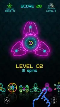 Fidget Spinner -  spinning vs neon monsters Screen Shot 1
