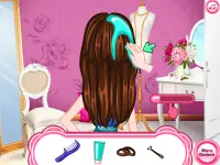 парикмахерская игр для девочек Screen Shot 4