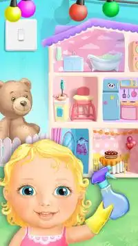 Casa di bambola, dolce bambina - Gioco baby-sitter Screen Shot 0