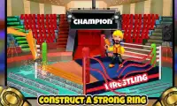 Bangun ring gulat - fighter arena builder sim Screen Shot 0