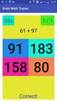 Brain Math Trainer Screen Shot 1