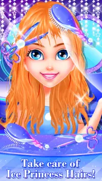 Little Ice Queen Princess Beauty Triplet Salon Screen Shot 5