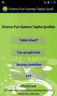 Oromo Fun Games:Tapha Ijoollee Screen Shot 0