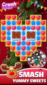 Crush Bonbons - Jogos de Combinar 3 Screen Shot 2