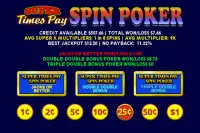 Super Times Pay Spin Poker Screen Shot 3