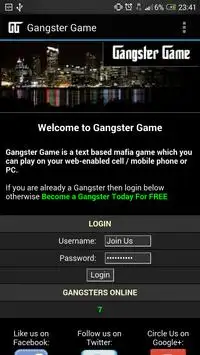 Gangster Game - Multiplayer Screen Shot 0